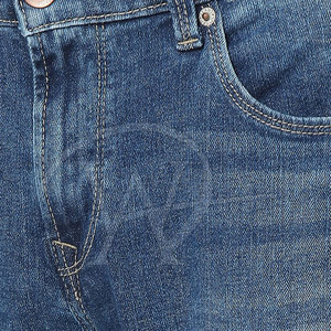 Pantalones vaqueros ligeros de algodón 100% lavados de alta calidad para hombre, la mejor ropa de calle para uso al aire libre, Color sólido medio - Product Image 6