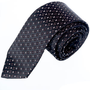 Corbata formal clásica de diseñador geométrico Jacquard para hombre 100% hecha a mano con su logotipo marca OEM ODM cadenas de suministro ágiles - Product Image 5