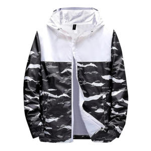 Chaqueta cortavientos personalizada barata al por mayor de color sólido negro OEM/chaqueta de entrenadores en blanco de moda callejera OEM - Product Image 6