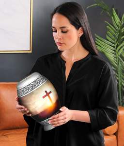 Urna cruzada trascendente-urnas de cremación grandes para cenizas humanas adultos hombres/mujeres urnas decorativas para cenizas adulto hombre/mujer - Product Image 6