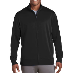Unisex <b>Sponge</b> Fleece Sport-Wick Moisture Wicking Fleece Full Zip Jackets Black Custom - Product Image 1