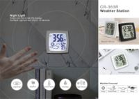 Station météo numérique avec réveil et activation du rétroéclairage Air Touch