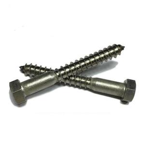 5/16x2-1/2 acier inoxydable 18-8/304 vis à retardement tête hexagonale longueurs personnalisables 20mm 200mm différentes tailles de filetage M3 M20 OEM - Product Image 1