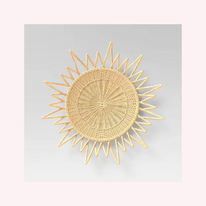 2025 elegante tejido de ratán y arte de pared de Metal decoración hecha a mano única para la vida costera de lujo - Product Image 3