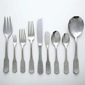 Juego de cubiertos de plata y acero inoxidable, cuchillo, tenedor, cuchara, juego de cubiertos de latón y acero, precio al por mayor en acero inoxidable - Product Image 4