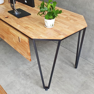 Bureau de direction en chêne en forme de L, style industriel contemporain de luxe BGD68073 - Product Image 5