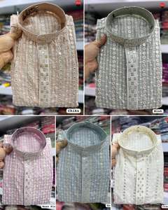 งานปักเลื่อมและผ้าไหมระดับพรีเมียมของผู้ชายทั้งสองด้านสไตล์ทางการแห้งเร็วทุกฤดูกาลสำหรับงานปาร์ตี้และงานแต่งงาน - Product Image 2