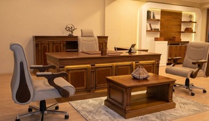 Nouvel Arrivage – Ensemble de Bureau Exécutif en Bois Massif Sculpté, Style Ottoman, Fait Main et Durable, pour la Vente en Gros - Product Image 6