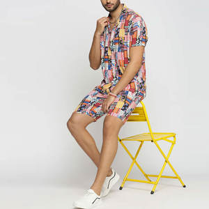 <b>Men's</b> Casual Summer <b>Shorts</b> Set New Design Solid Color Breathable Factory-Made <b>Shorts</b> with Sublimation Print Low Price - Product Image 5