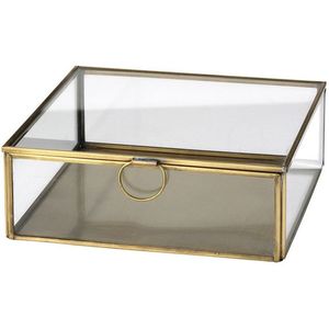<b>Clear</b> Glass Geometric Terrarium Box Gold Brass Frame Wedding Card Box <b>Table</b> Centerpiece Decorative Storage Box for Home Decor - Product Image 6