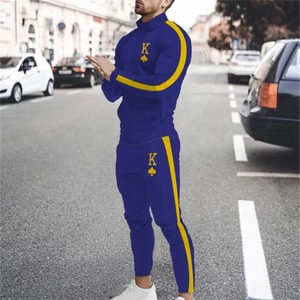 Traje de hombre Camiseta de manga corta Pantalones largos Hombres Conjunto de 2 piezas Chándal de algodón Tendencia 3D Impreso Casual Ropa de gran tamaño - Product Image 2