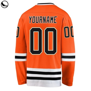 เสื้อกีฬาฮอกกี้น้ำแข็งผ้าโพลีเอสเตอร์100% ระบายอากาศได้ดีเสื้อกีฬาฮอกกี้น้ำแข็งสำหรับเยาวชนอุตสาหกรรม - Product Image 3