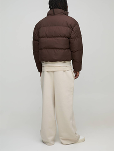 Autumn Retro Urban Aesthetic New Style <b>Men</b> Insulated Puffer Coat Simple Style <b>Thermal</b> Water Resistant Modest Overcoat - Product Image 3