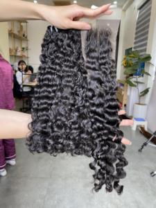 Extensions de cheveux naturels vierges vietnamiens Remy, bouclés Jerry, à trame unique, 100 % non traités - Product Image 6