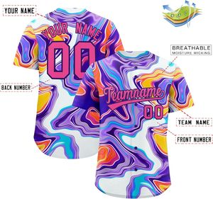 Camiseta de béisbol impresa personalizada con nombre y número Material transpirable Servicios directos de fábrica OEM disponibles - Product Image 2