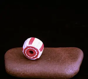 Unusual Old Venetian Style Round 4-Layer Chevron Design <b>Lampwork</b> <b>Crystal</b> <b>Glass</b> <b>Beads</b> Rare for Jewelry Making Accessory - Product Image 2