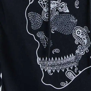 Sweat-shirts à capuche professionnels pour hommes, 100% coton, unis, hiver, avec strass, imprimés sur mesure, coupe oversize - Product Image 5