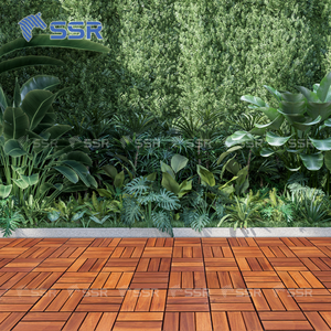 Azulejos de cubierta de madera de acacia con enclavamiento de 12 listones personalizados, varios colores, fácil de instalar para la renovación moderna del patio trasero al aire libre - Product Image 6