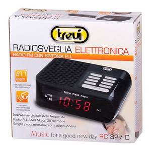 Radio domestique noire RC 827D Radiosveglia 0082700 - Product Image 2