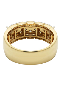 Moda Hip Hop Ice Out VVS Lab Grown 10K 14K 18K oro completo diamante redondo y princesa anillo de lujo joyería personalizada anillo de hombre - Product Image 3