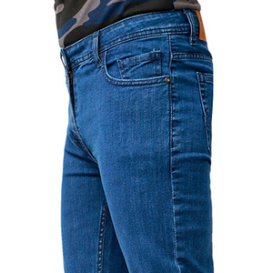 Pantalones Vaqueros Rotos para Hombre, Personalizados, de Alta Calidad, al por Mayor, Corte Slim Fit, Ajustados, Diseño Moderno 2026, Estilo Hip Hop Clásico Azul - Product Image 2