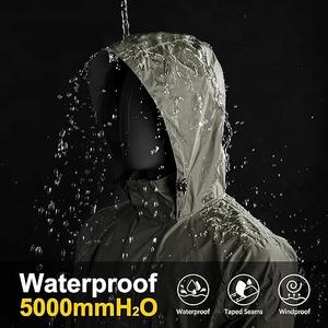 Chaqueta Impermeable con Capucha y Cuello Alto para Hombre, Estilo Urbano, de Poliéster, para Otoño, Senderismo, Viajes y Actividades al Aire Libre - Product Image 2