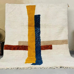 Doux Unique marocain prix de gros Design Vintage tapis de laine touffeté à la main en gros marocain berbère pour tapis de salon - Product Image 1