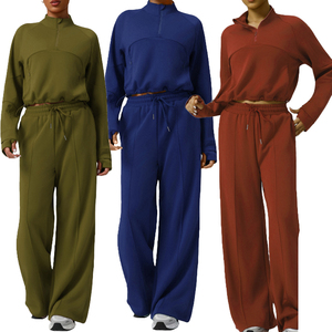 Ensemble de survêtement décontracté personnalisé avec logo OEM pour femmes, sweat-shirt à capuche et pantalon de survêtement de détente, ensemble de survêtement deux pièces pour joggeur - Product Image 4