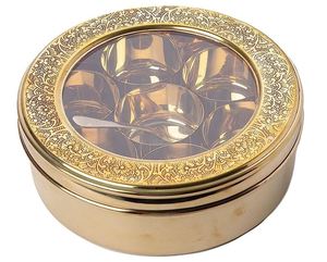 Boîte à épices vintage en laiton vente en gros armoires de cuisine stockage de poudre d'épices et d'herbes pour la maison et le restaurant accessoires de cuisine - Product Image 5