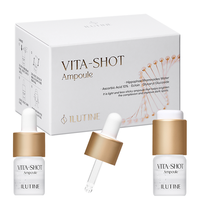Sérum Visage Liquide Éclaircissant et Blanchissant ILUTINE Alpha Arbutin Collagène de Snail Or 24 carats Ampoule Vitamine C Formule à Absorption Rapide
