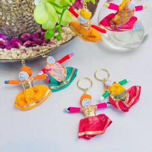 Colorful Indian <b>Doll</b> Puppet Key Chain for Chinese New Year Bulk Return Gift Student Indian Wedding Housewarming Party Favor Home - Product Image 1