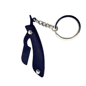 Thợ làm tóc Salon Stylist đồ trang sức thợ cắt tóc Keychain dao cạo Clipper tùy chỉnh kim loại Keychain Salon công cụ - Product Image 1