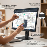 Monitor Táctil LCD de 24 Pulgadas de Fábrica, Pantalla LED Full HD de 75 Hz, VESA 100*100 para Oficina y Estación de Trabajo Empresarial
