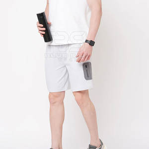 Pantalones cortos de algodón informales de cintura media para hombre, pantalones cortos ecológicos de lona sublimada de alta calidad con diseño de logotipo personalizado, superventas - Product Image 5