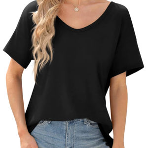 High Quality Black <b>T</b>-<b>Shirts</b> & Plain Blouses for Women <b>Plus</b> <b>Size</b> Clothing - Product Image 1