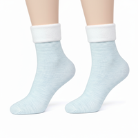 Chaussettes d'hiver chaudes en coton pour femmes, tricotées épaisses et thermiques avec logo personnalisé sur le corps