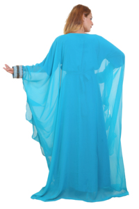 Modern Moroccan Islamic <b>Kaftan</b> for <b>Women</b> Long Floor-Length Beach Dress with Breathyable Long Sleeve ODM Supply - Product Image 4