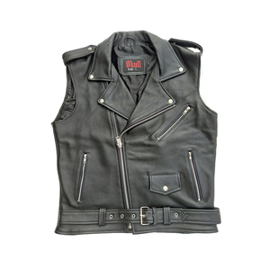 Gilet de motard en cuir véritable pour homme, personnalisé, coupe complète - Product Image 3