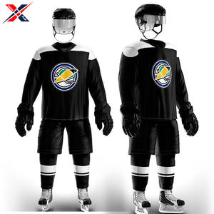 Uniforme de hockey sur glace pour hommes de haute qualité noir blanc design personnalisé vêtements de sport entièrement respirants personnalisation de l'équipe Offre Spéciale - Product Image 6