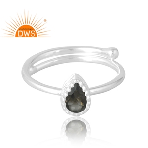 Anillo de piedras preciosas ahumadas naturales de Plata de Ley 925 más vendido, joyería personalizada para mujer, regalo para ella - Product Image 3