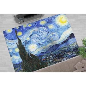 Starry Night Printed Rug, Famous <b>Van</b> Gogh Art Rug for Living Room,With Pile Soft Rug - Product Image 3