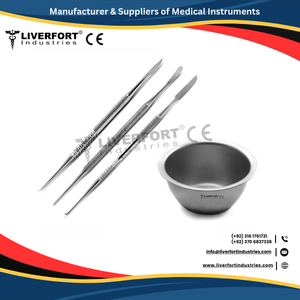 Kit de 10 spatules de mélange manuelles en acier inoxydable pour techniciens de laboratoire, certifiées CE, pour la modélisation de la cire dentaire allemande Lecron - Product Image 3
