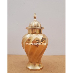 Jarrón Decorativo de Metal Estilo Ginger Jar, Venta Directa de Fábrica, Diseño Elegante de Gran Tamaño, Color Dorado, para Servir - Product Image 1