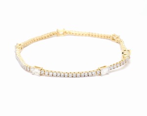 สร้อยข้อมือเพชรขนาด14K สีทองประดับห้องแล็บสีมรกต2.79 CT สีเหลืองทอง VVS EF สายโซ่เครื่องประดับสุดหรูแบบมินิมอล - Product Image 2