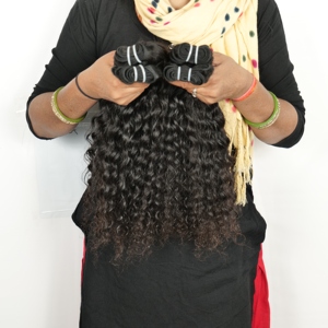 100% Raw Virgin <strong>Indian</strong> Human Hair Extensions Double Weft Vendor Unprocessed Natural Bundles Curly Straight Body Wave Options - Product Image 3