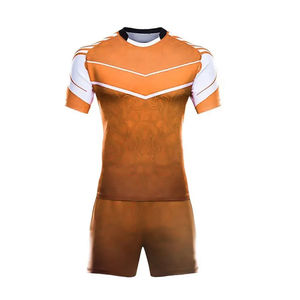 Venta directa de fábrica, nuevo diseño, ajustado, logotipo personalizado, conjuntos de uniformes de Rugby, uniforme de Rugby de secado rápido de poliéster 100% de la mejor calidad - Product Image 4