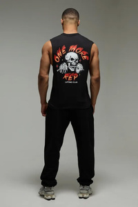 เสื้อกล้ามพิมพ์ลายดิจิทัลเสื้อยืดสตรีทไซส์ใหญ่พิเศษสำหรับผู้ชาย2025 100% 240GSM ผ้าฝ้ายปรับแต่งได้ - Product Image 2