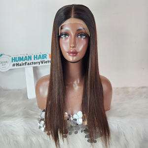 20 pouces 100% brut vietnamien couleur naturelle os droite perruques de cheveux humains Double dessiné longue longueur Vietnam vendeur - Product Image 1