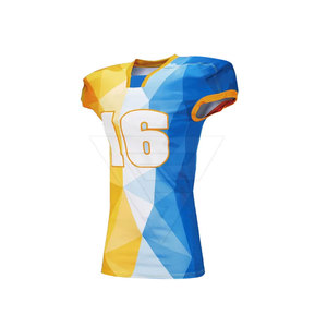 Camiseta de fútbol americano juvenil de diseño único personalizado, ropa de fútbol americano de talla grande transpirable completamente sublimada de alta calidad - Product Image 6
