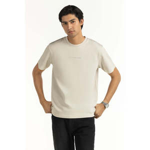 เสื้อยืดผู้ชายทรงสลิมฟิต Relax Fit รุ่น MN-TS-WS25-052 ผ้าเจอร์ซีย์คอตตอน 100% หนัก 300gsm ลายเรียบ พร้อมโลโก้ปัก สำหรับชุดออกกำลังกาย - Product Image 1